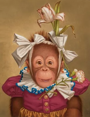 MonkeyflowerHand-painted Animal Art Oil Painting Wall Decor Canvas 36  • $59.79