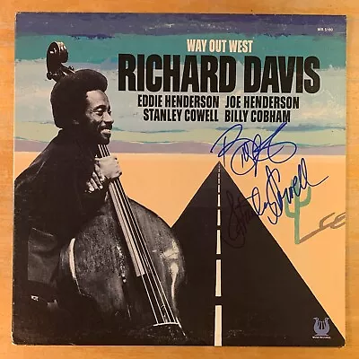 RICHARD DAVIS - Way Out West - MUSE Signed JAZZ LP Cowell Cobham Henderson • $12.50