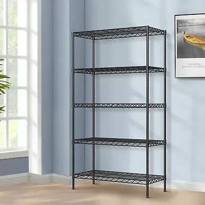 Adjustable Height Heavy Duty 5 Tiers Wire Shelving Unit Steel Layer Shelf Rack • $69.99