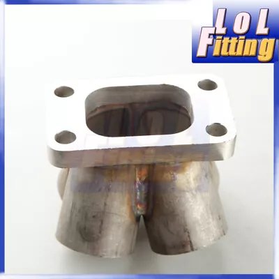 4-1 4 Cylinder Stainless Steel Turbo Manifold Merge Collector T3 T3/T4 Flange • $58.99