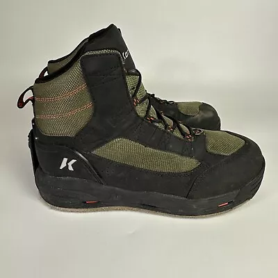 Korkers Boots Mens 13 Greenback Lace Up Wading Felt Only FB4810 Fly Fishing • $69.99