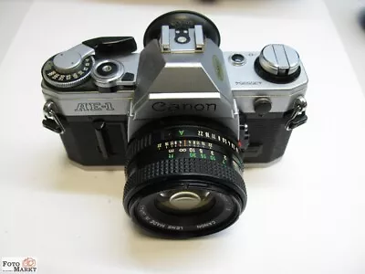 Canon AE-1 SLR Camera With Genuine FD 50mm 1:1.8 Lens Lens  • £162.47