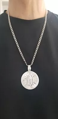 Cadena Y Virgen De Guadalupe Plata 925 Plata 100% Mexicana. • $129