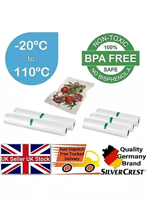 Vacuum Sealer Rolls Bags Food Storage Bag Textured Strong Seal Embossed Vac Gift • £5.50