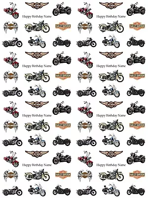 Harley Davidson Motorbike Personalised Birthday Gift Wrapping Paper ADD NAME • £4.19