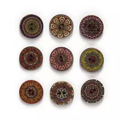 Retro Round Wood Buttons For Sewing Scrapbooking Crafts Gift Home Decor 15-25mm • $4.99