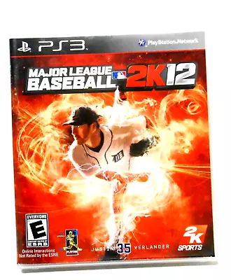 Justin Verlander PS3 Playstaytion 3 MLB Major League Baseball 2K12 Video Game • $3