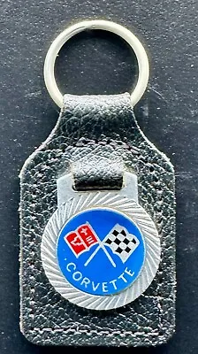 Vintage Chevrolet  Corvette Leather Key Chain/ Key Fob / Key Ring- Nice! • $19.99