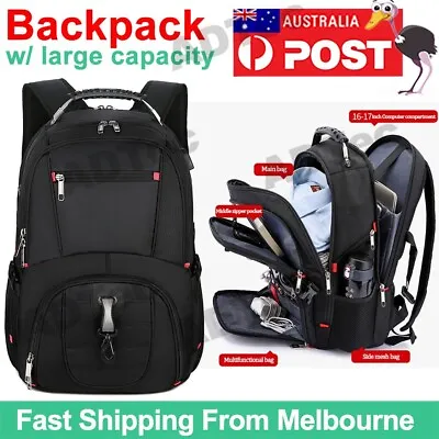 Mens Women Large Capacity Backpack Oxford Laptop Notebook School Travel Bag AUS • $56.69