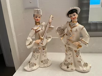 Vintage Norcrest Asian Chinese Japan Rhinestone Figurine SET • $19.99