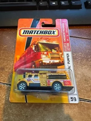 2009 Matchbox Emergency Response International Pumper #59 Yellow • $4.75