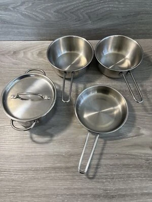 $18 • Buy Melissa & Doug Pots & Pans Set 5 Piece Stainless Steel Pretend Play Cooking