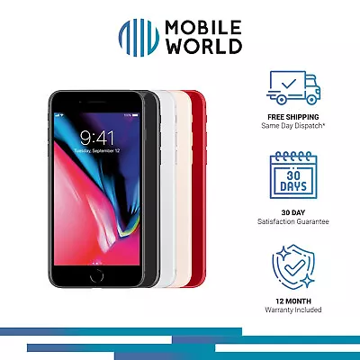 $289 • Buy Apple IPhone 8 Plus - 64 256 GB Grey Silver Gold Red - Good 