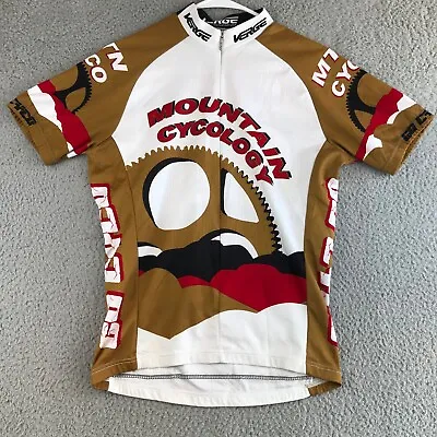 Verge Sport Cycling Jersey Small Zip Front Mountain Cycology Graphic Print Logo • $15.10