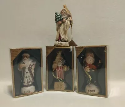  Lot Of 4 Vintage  Memories Of Santa Collection  5” Tall Christmas Ornaments  • $17.99