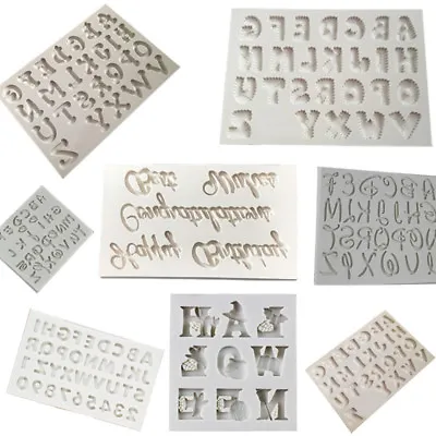$5.73 • Buy Alphabet Letter Silicone Mold DIY Biscuit Cutter Fondant Cake Decoration Mould