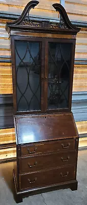 Baker Furniture Crossbanded Mahogany Secretary Bookcase • $1399