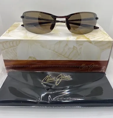 NEW Maui Jim Makaha HCL Bronze Tortoise Rimless Sunglasses H405–10 • $155