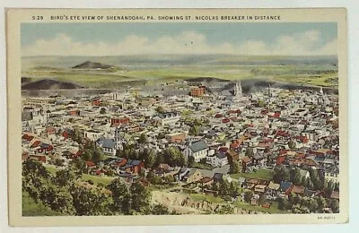 Birdseye View Shenandoah Pennsylvania PA Schuylkill County Postcard Vintage B6 • $4.95