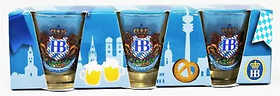 Disney Epcot Germany World Showcase Shot Glass Set /3 Hofbrauhaus Munchen Boxed • $26.98