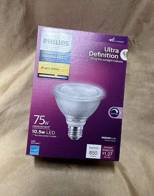 10.5w PHILIPS Dimmable LED Bright White Flood Light 850 Lumens Ultra Definition • $9.99