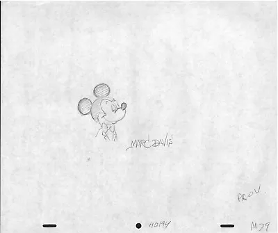 Mickey Mouse Chevy Lumina Original Production Draw Disney Signed Marc Davis M-29 • $145