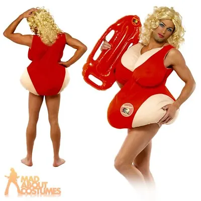 £46.99 • Buy Adult Mens Baywatch Babe Costume Anita Waxing Funny Stag Do Fancy Dress Outfit