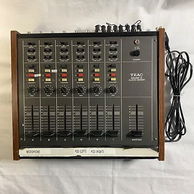 Vintage Teac Model 2 Audio Mixer 6 Channel Analog Mixer - As Is • $120
