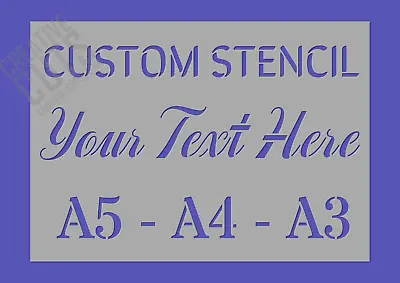 Design Your Own Stencil - Choose Font And Text ---- Premium Mylar Free Delivery • £16.43