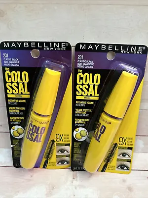 Lot Of 2- Maybelline Mascara The Colossal 9X Volume Express Classic Black 231 • $15.99