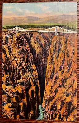 Vintage Postcard 1935 Royal Gorge Bridge Canon City Colorado (CO) • $8