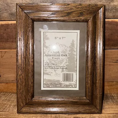 Vintage Solid American Oak Howell Moldings USA Picture Frame Fits 5  X 7  NEW • $12.99