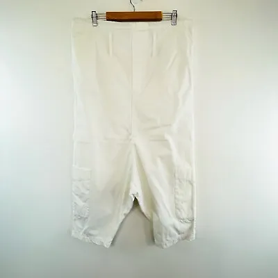 Bassike Size 6 8 XS 0 White Cotton Drop Crotch Pants Designer  • $79