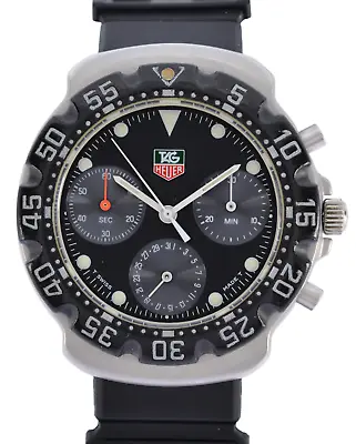 Rare Tag Heuer 37mm Men's Formula 1 Black Chronograph 100M Watch Ref: 471.513! • $439.95