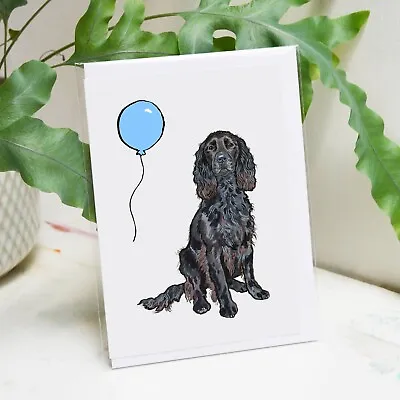 Black Cocker Spaniel Birthday Card - Black Cocker Spaniel Card • £3.55