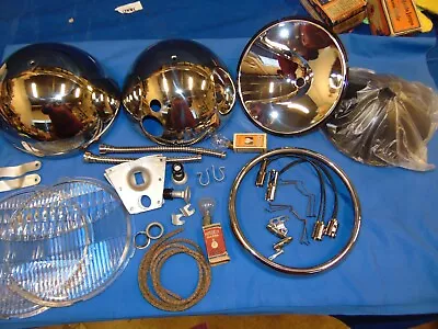 Vintage Ford Model A Original 1930-31 Delux (single Bulb ) Stainless Headlamps • $575