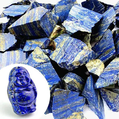 Healing Lapis Lazuli Natural Crystals Raw Rough Stones For Cabbing Tumbling • $10.49