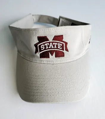 Mississippi State Bulldogs Visor Strap Back Beige Adjustable Cap Hat Adidas • $14