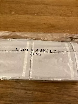 BNWT 1xPAIR OF LAURA ASHLEY CORBY CHECK   SILVER   CURTAIN TIEBACKS RSP £15 • £10