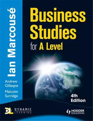 Business Studies For A-Level 4th Edition (Hodder Education Publication) Marcou • £3.46