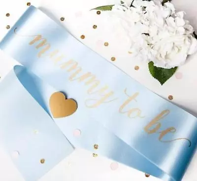 Luxury Mummy To Be Sash For Baby Boy Blue Baby Shower Gift Present Idea New Mum • £4.95