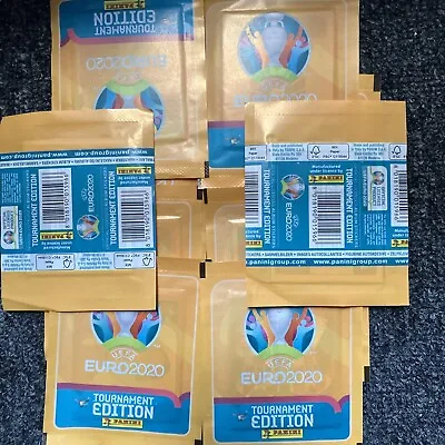 Panini Euro 2020 Tournament Edition Stickers 10 Packets • £11