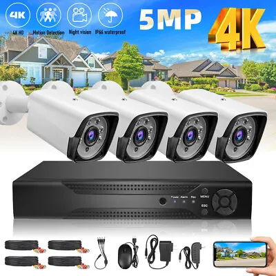 4 Camaras Para Casa De Seguridad CCTV 1080P Profesional Vision Noche 4CH DVR Kit • $102.99