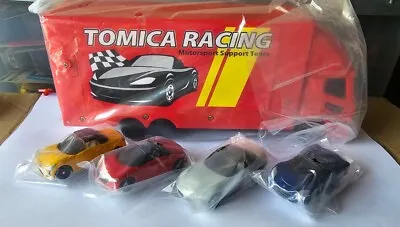 Tomica - Tomica Racing Transporter Set With Cars Near Mint Vhtf Box Great  • $149.95