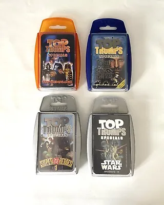 4x Top Trumps Specials Bundle DC Super Heroes Star Wars Dr Who Lord Of The Rings • £10