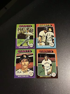 1975 Topps Minis Giants (4) D’Acquisto Phillips Speier Ontiveros 👀🔥⚾️ • $0.01