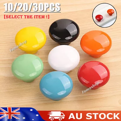 10/30Pcs Cabinet Ceramic Round Knobs Drawer Handles Kitchen Cupboard Door Pulls • $51.95