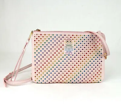 MCM Lotus Pink Leather Medium Pouch With Swarovski Crystals MYZ9SSV65QA001 • $640.48