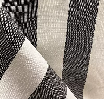 Perennials Indoor Outdoor Upholstery Fabric Vintage Stripe Noir By The Yard • $45