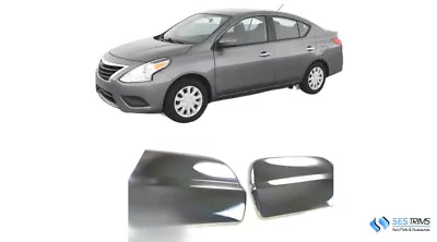 Chrome Tape-On Overlay Mirror Cover For 2016-2023 Nissan Versa No Turn Signal • $52.07